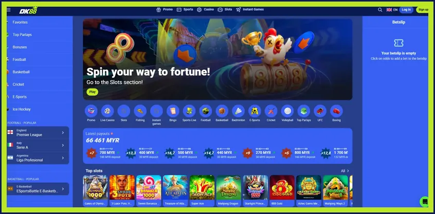 Alat had deposit dan peringatan kerugian dalam akaun DK88